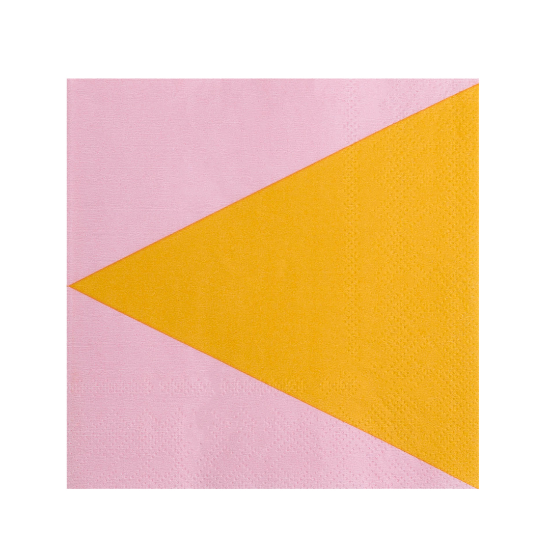 Pink and Yellow Cocktail Napkins