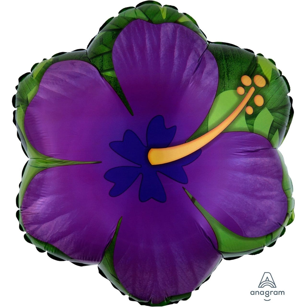 Hibiscus Flower Balloon - Purple 15"