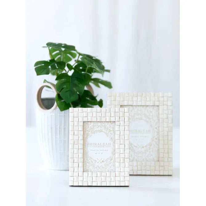 Ivory Woven Picture Frame