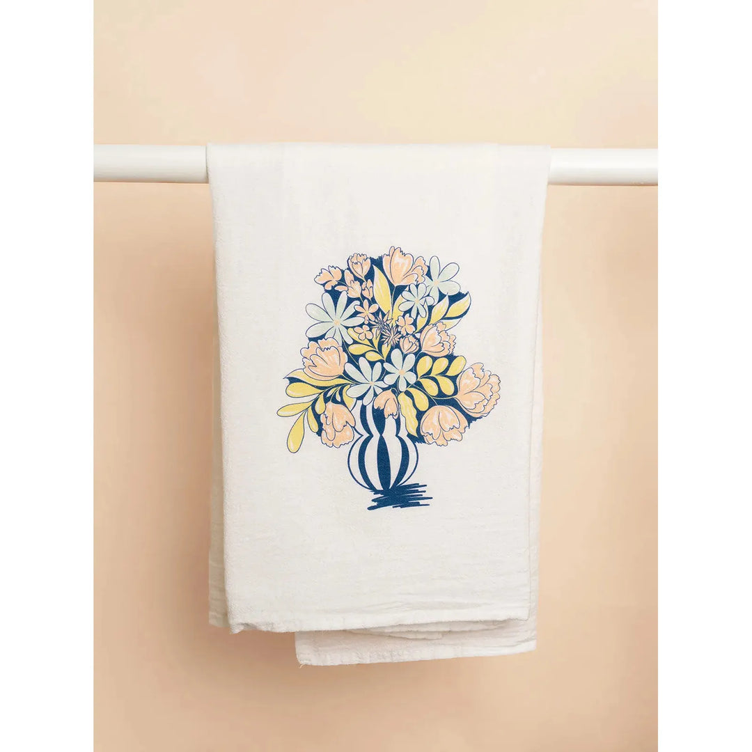 Blue Bouquet Tea Towel