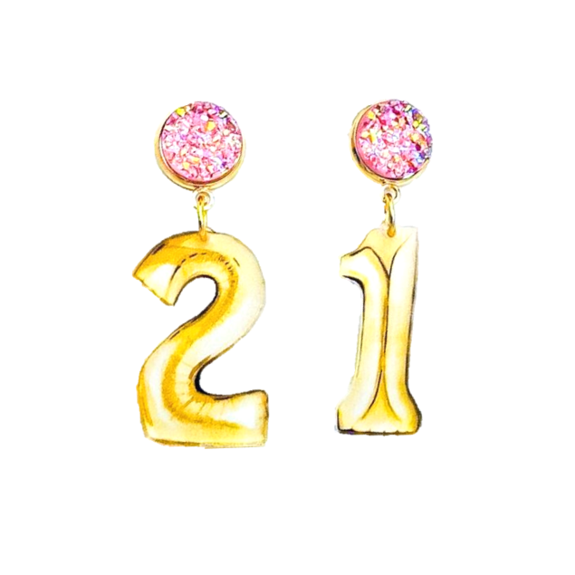 Balloon Birthday Milestone Earrings