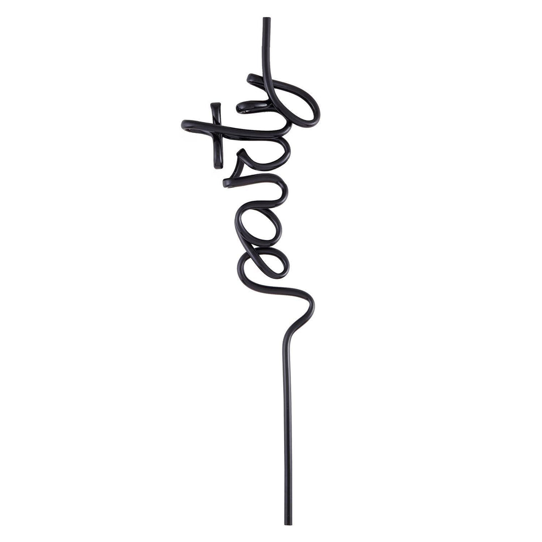 Black Party Straw