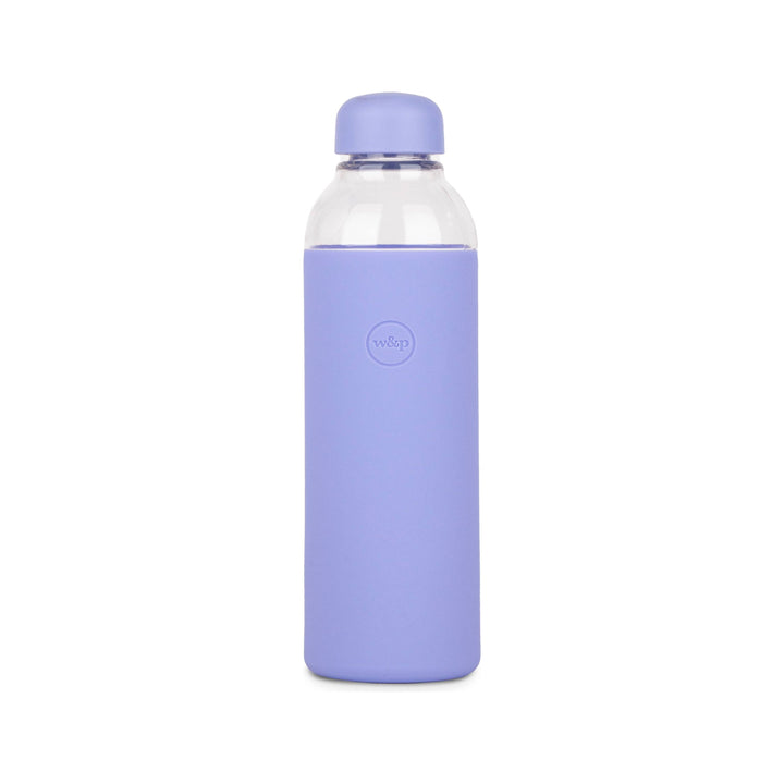 Lavender Reusable Glass Water Bottle