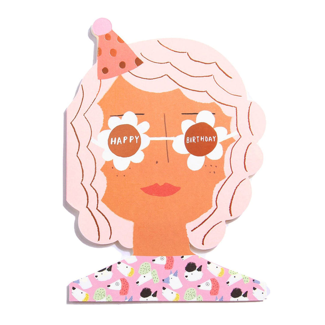 Party Girl Shaped Birthday Card