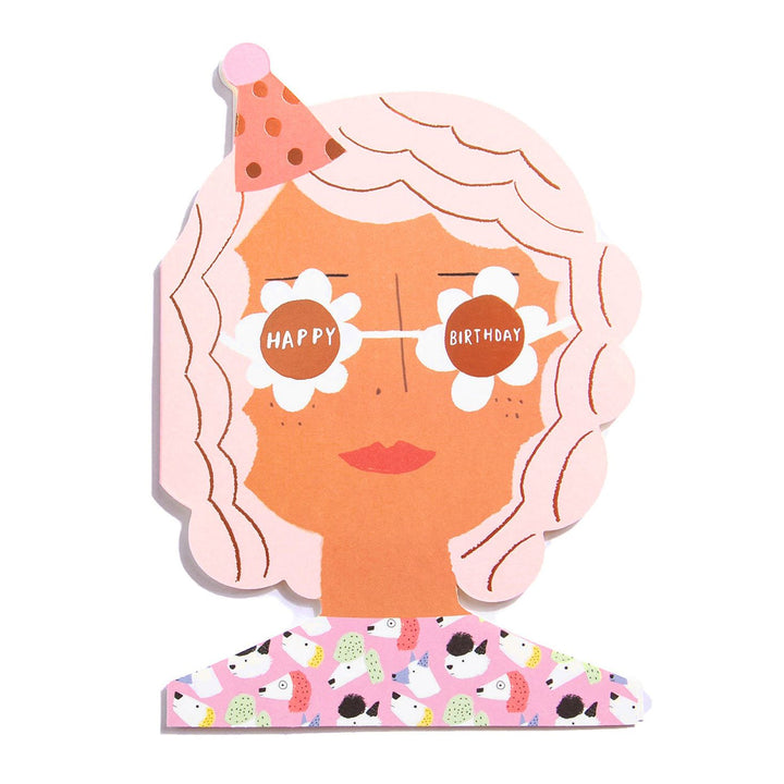 Party Girl Shaped Birthday Card