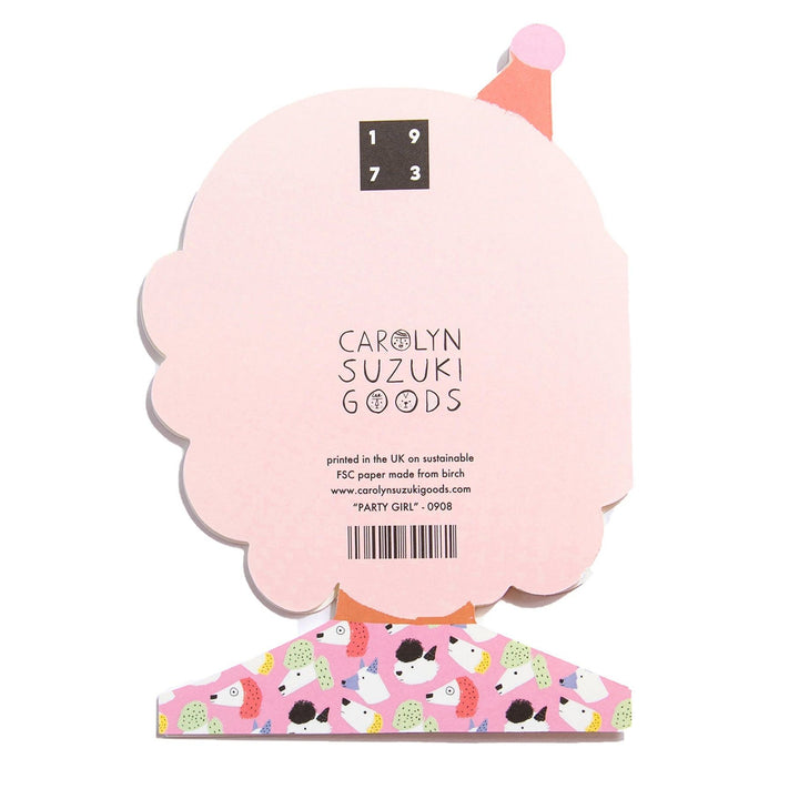 Party Girl Shaped Birthday Card