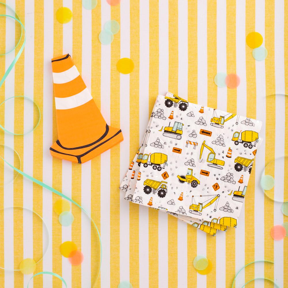 Under Construction Petite Cone Napkins