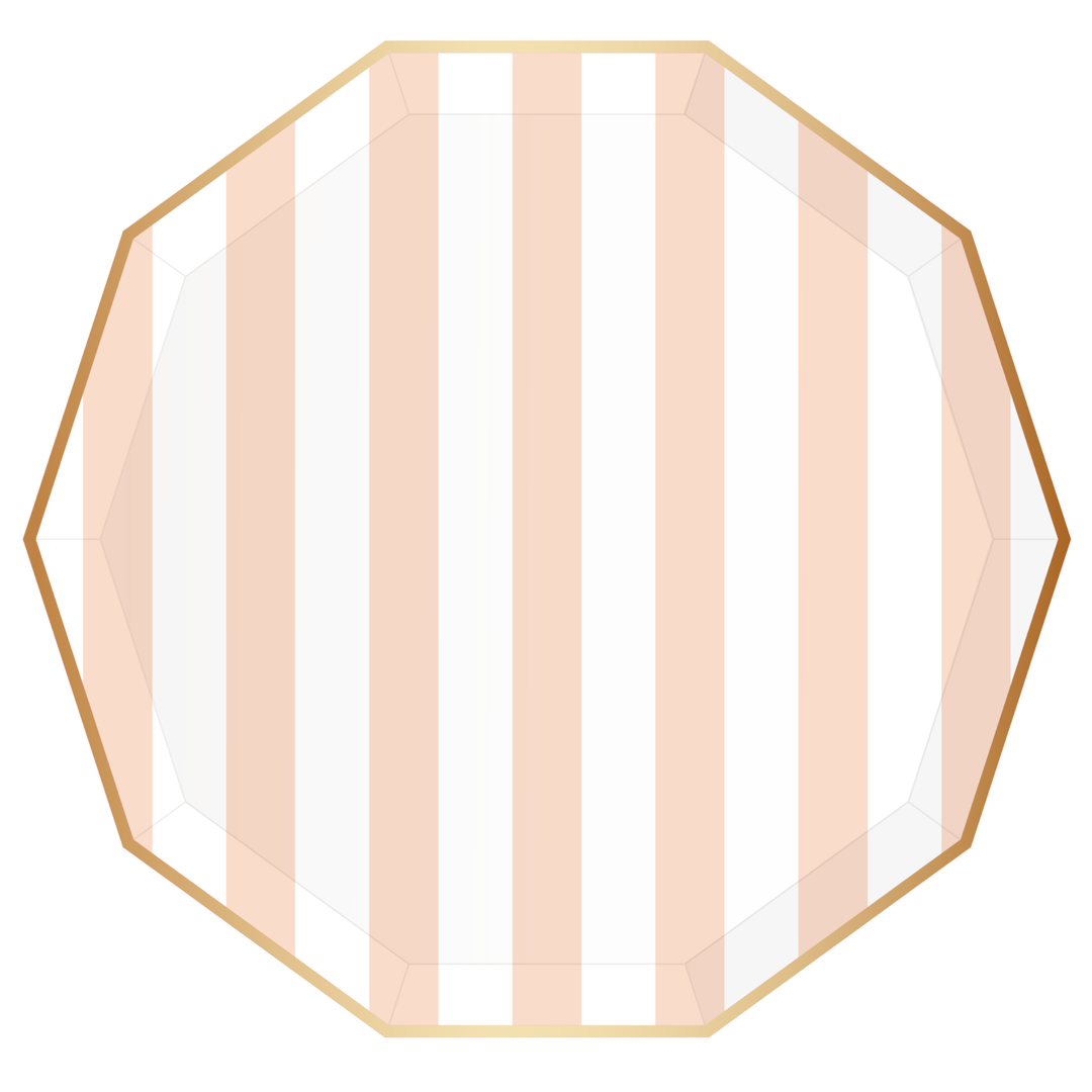 Sweet Peach Signature Cabana Stripe Plates