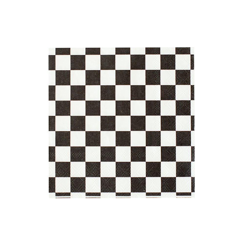 The Classic Checkered Cocktail Napkins