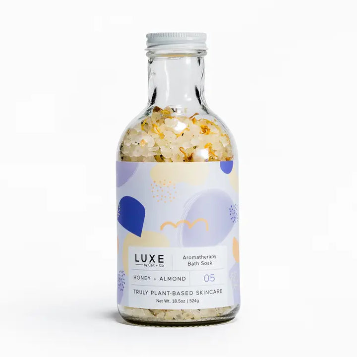 Honey + Almond Aromatherapy Bath Salt Soak