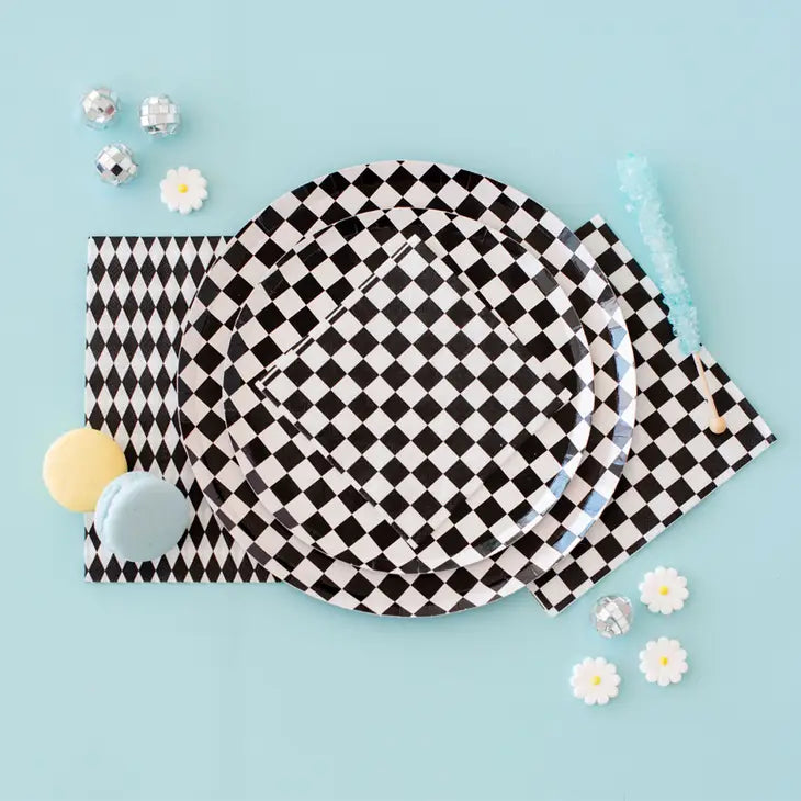 The Classic Checkered Cocktail Napkins