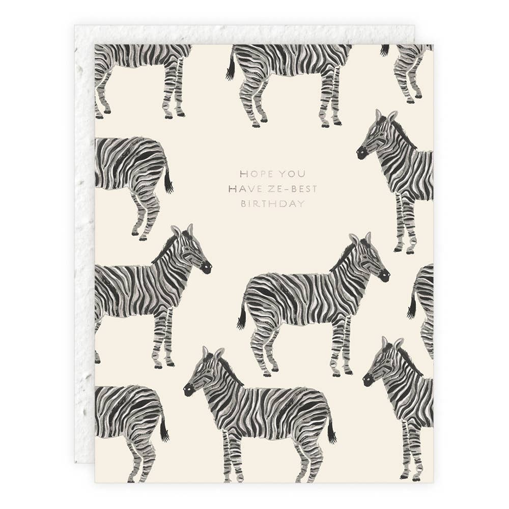 Birthday Card Zebra