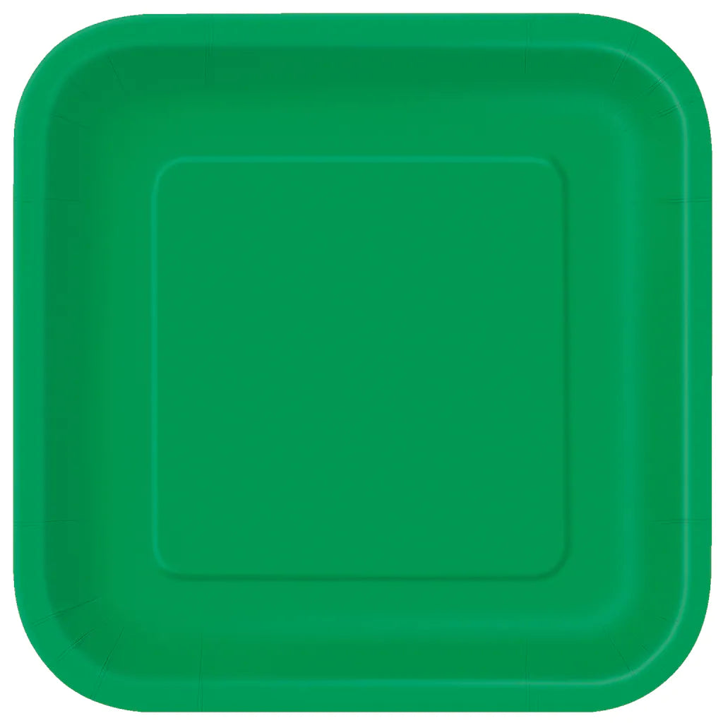 Emerald Green Square Dinner Plate (18 per pack)