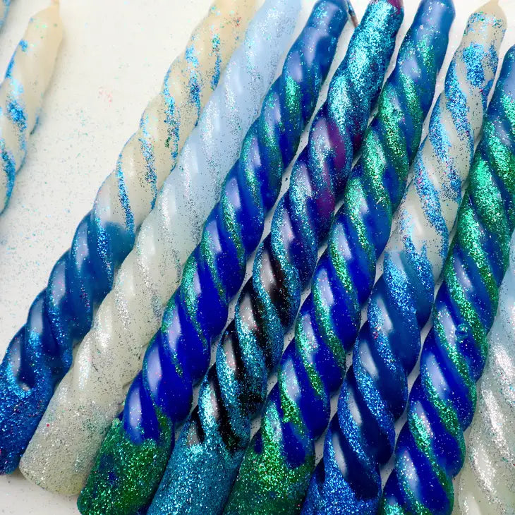 Glitter Nights Twisted Candles