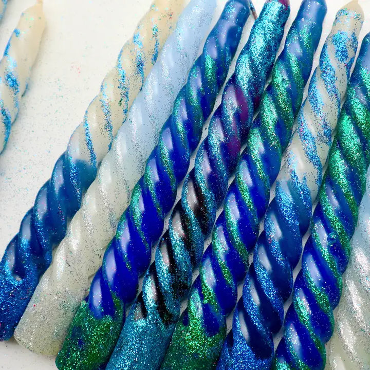 Glitter Nights Twisted Candles