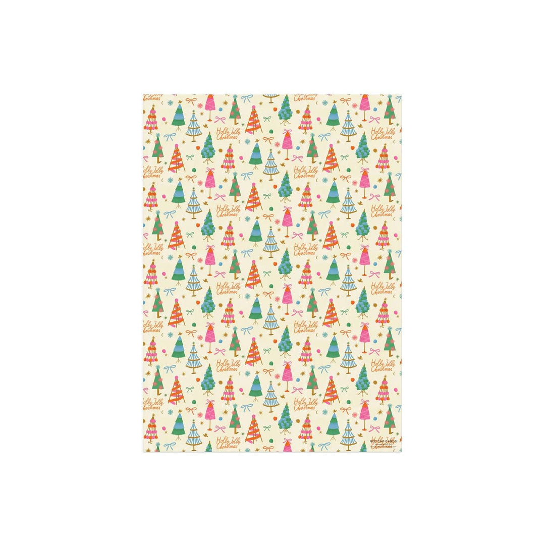 Holly Jolly Trees Gift Wrapping