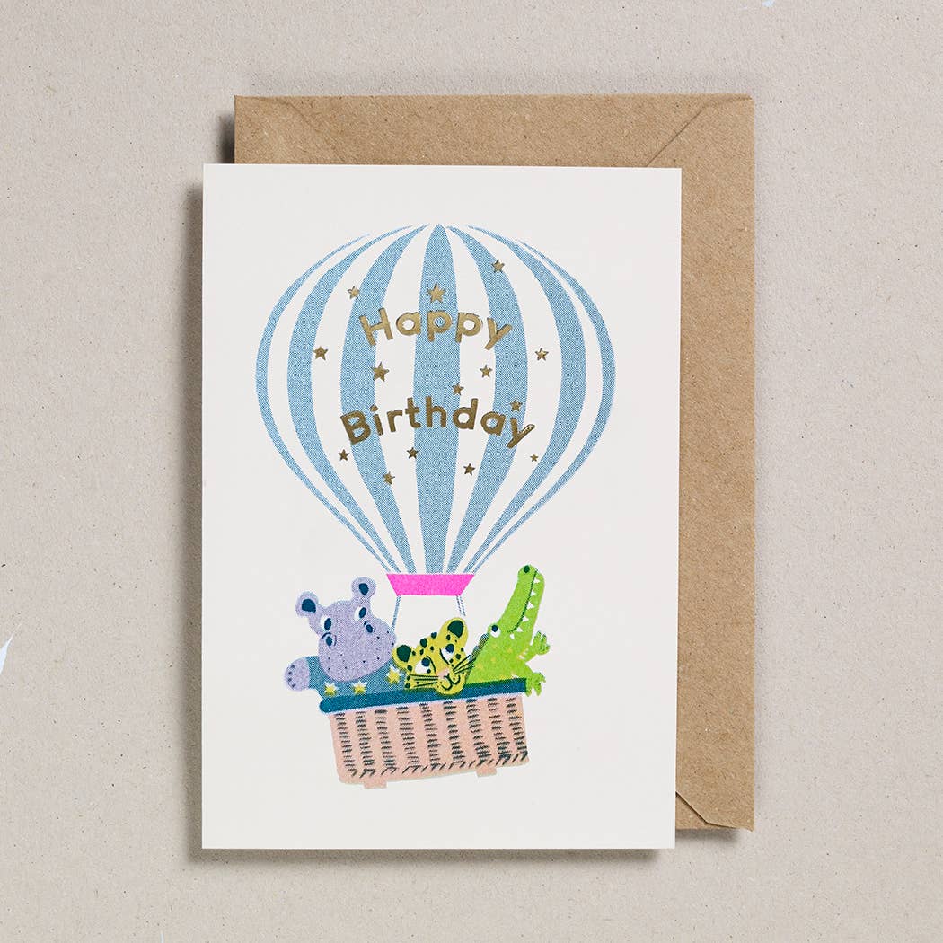 Hot Air Balloon Birthday Card