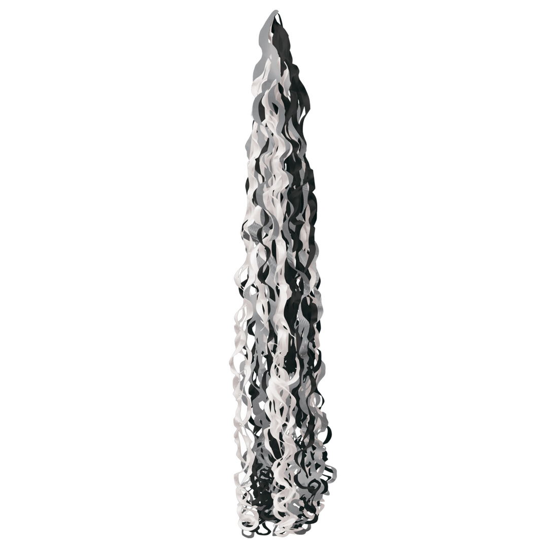 Black, White + Grey Balloon Twirly Tail