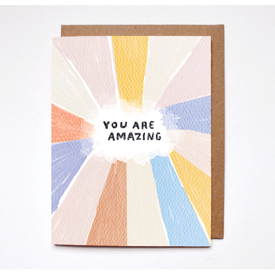 you are amazing greeting card