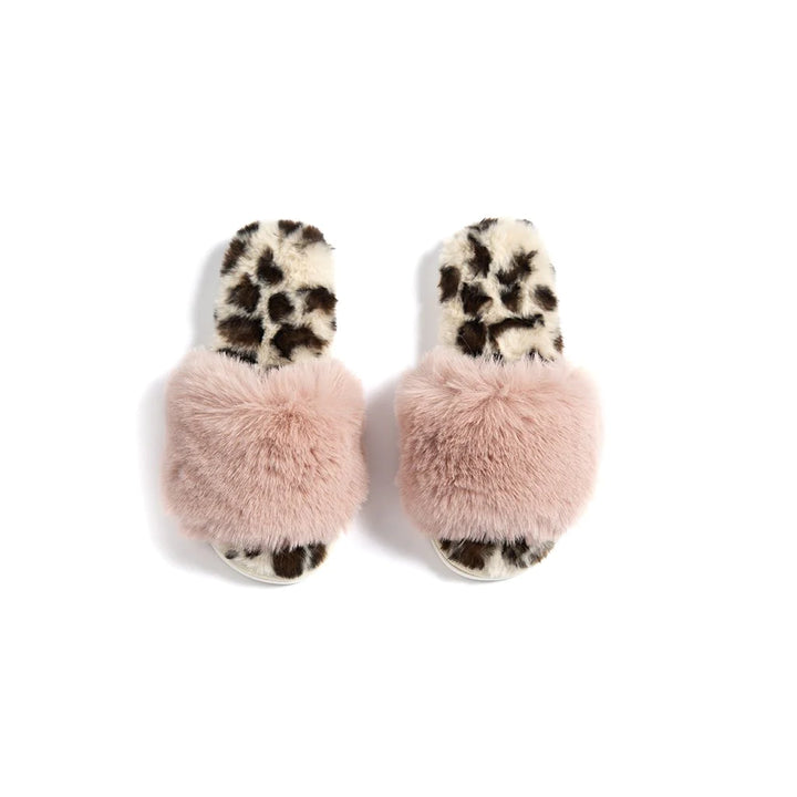 Leopard Print Blush Slippers