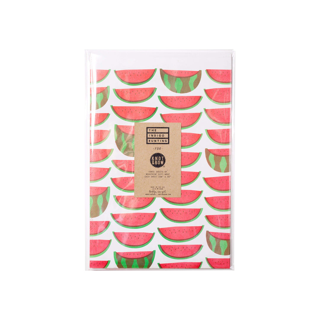 Watermelons Newsprint Gift Wrap