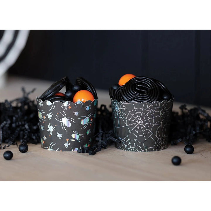 Holographic Spiders Food Cups