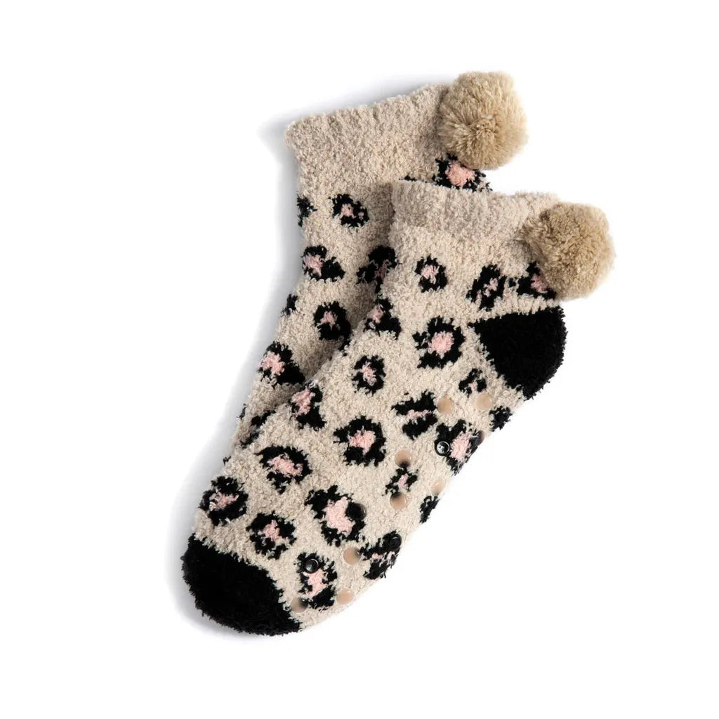 Leopard Plush Socks