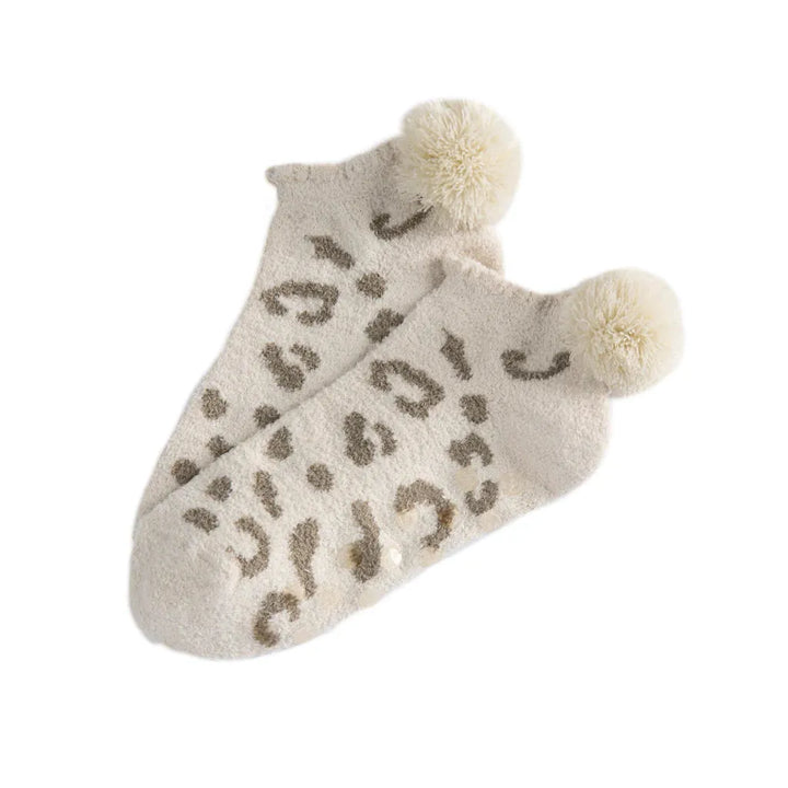 Ari Leopard Plush Socks