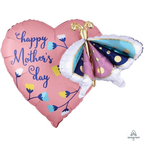 Happy Mother’s Day Butterfly Heart Balloon