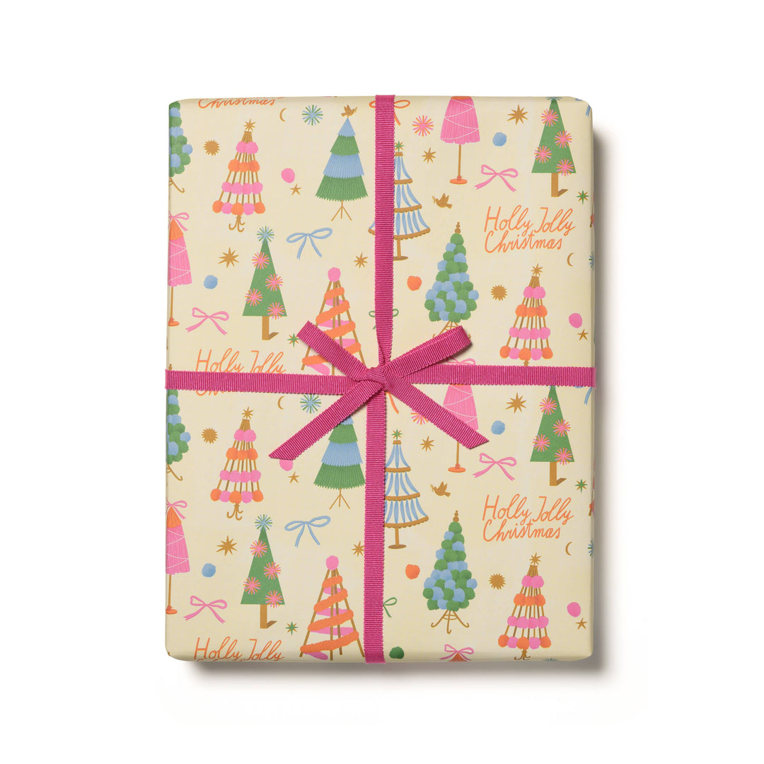 Holly Jolly Trees Gift Wrapping