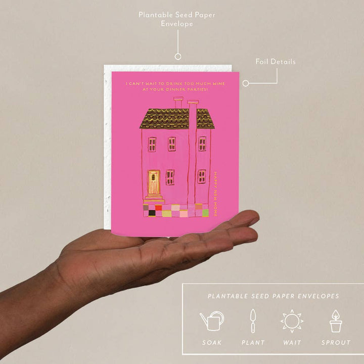 Pink House Card