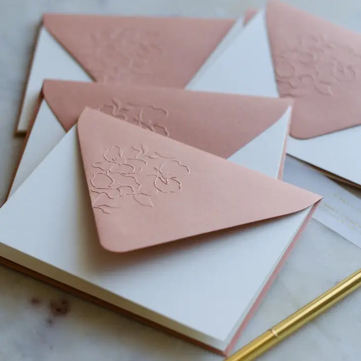 Embossed Envelopes and Blank Stationery Set