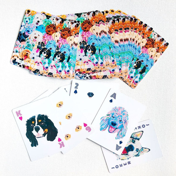 Colorful Dog Playing Cards