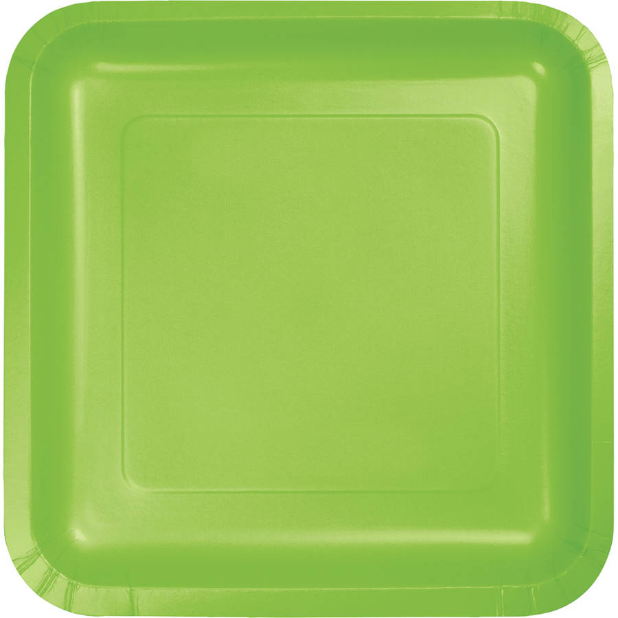 Fresh Lime Square Dessert Plate (18 per pack)