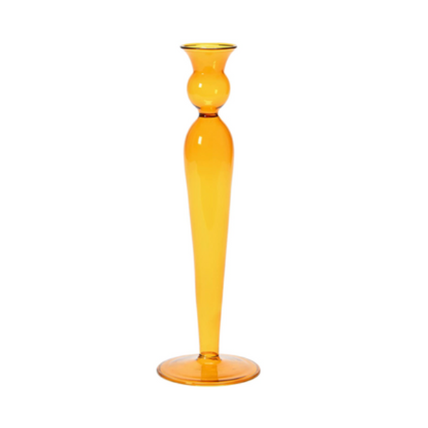 Tinted Glass Taper Candle Holder