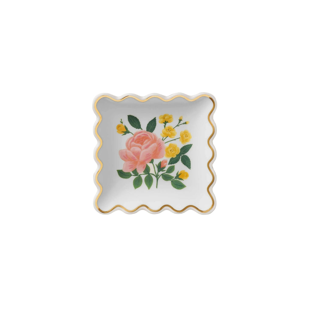 Roses Scalloped Ring Dish