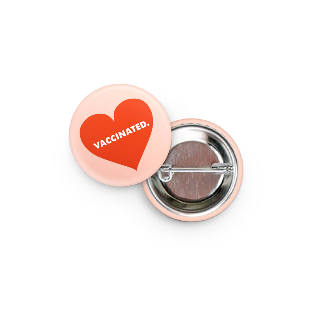 Vaccinated Heart Button