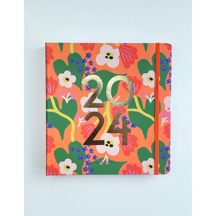 Flame Floral 2024 Hidden Spiral Planner