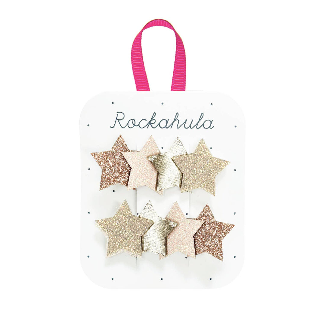 Frosted Shimmer Star Clips
