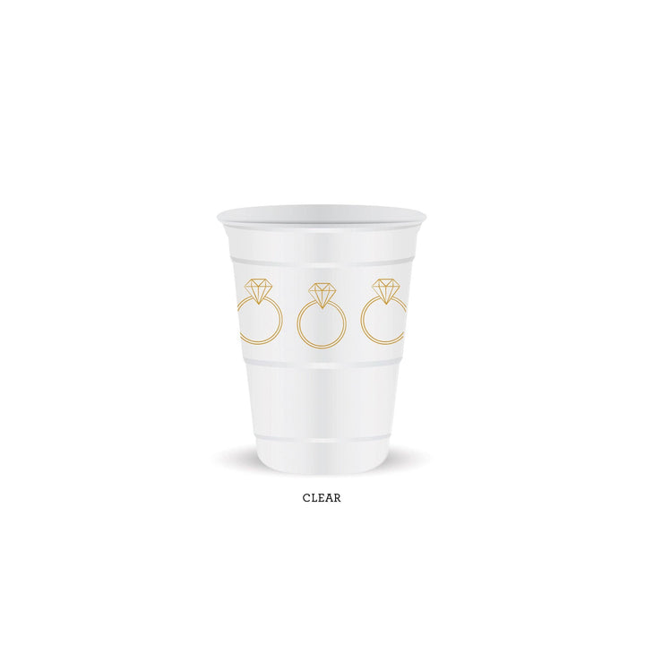 Bridal Engagement Plastic Cups Engagement Ring Diamond