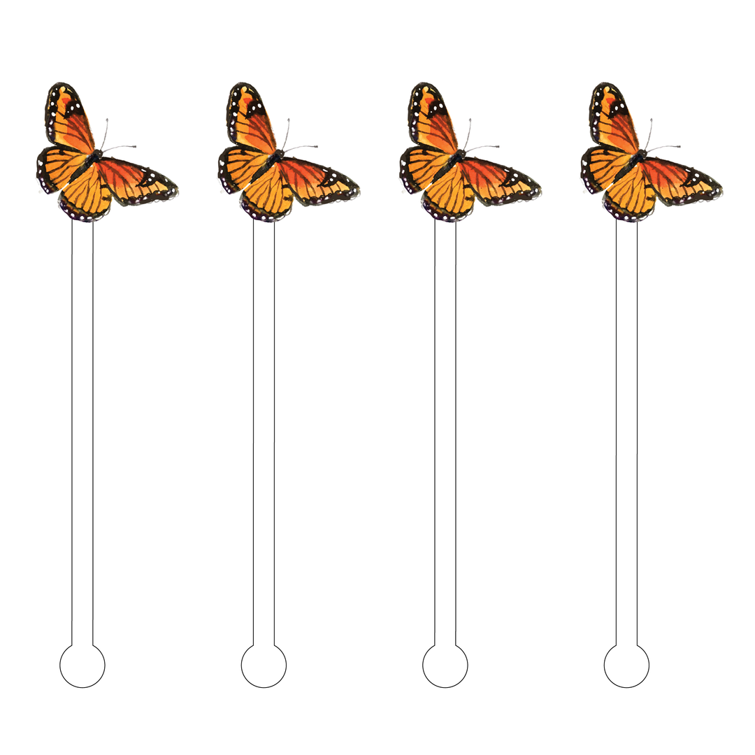 Monarch Butterfly Acrylic Stir Sticks