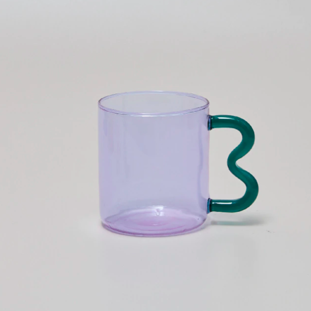 Purple Colorful Ear Glass Mug