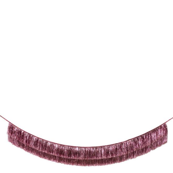 Pink Tinsel Fringe Garland