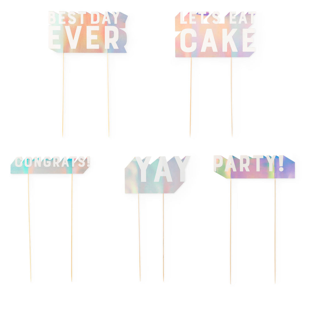 Assorted Paper Cake Topper Sayings