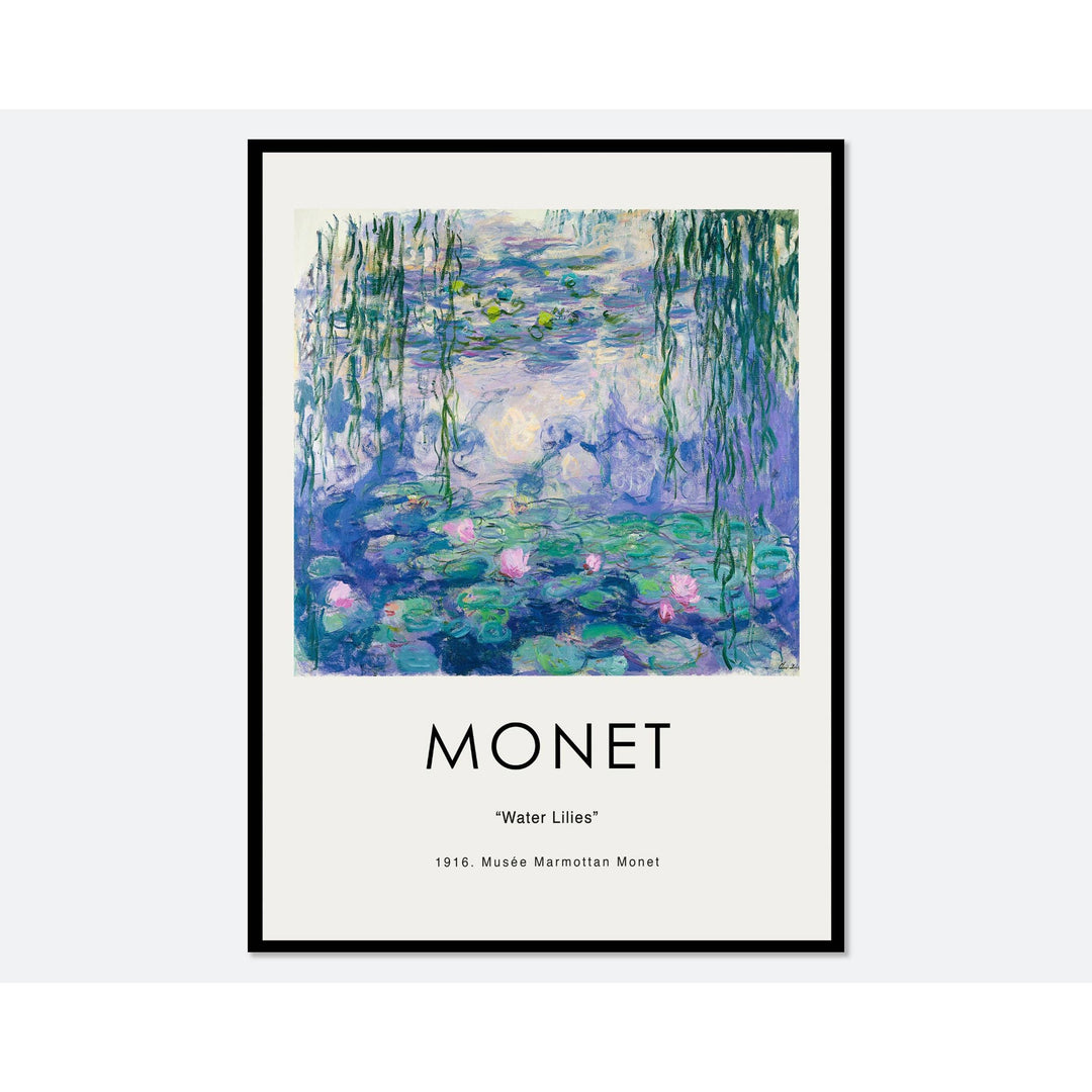 Monet Water Lilies 1916 Vintage Print
