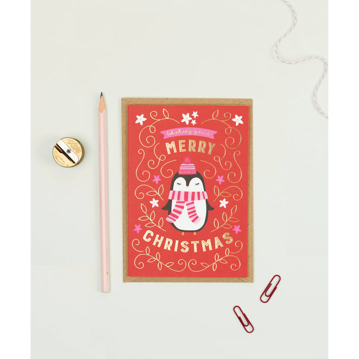 Penguin Merry Christmas Card