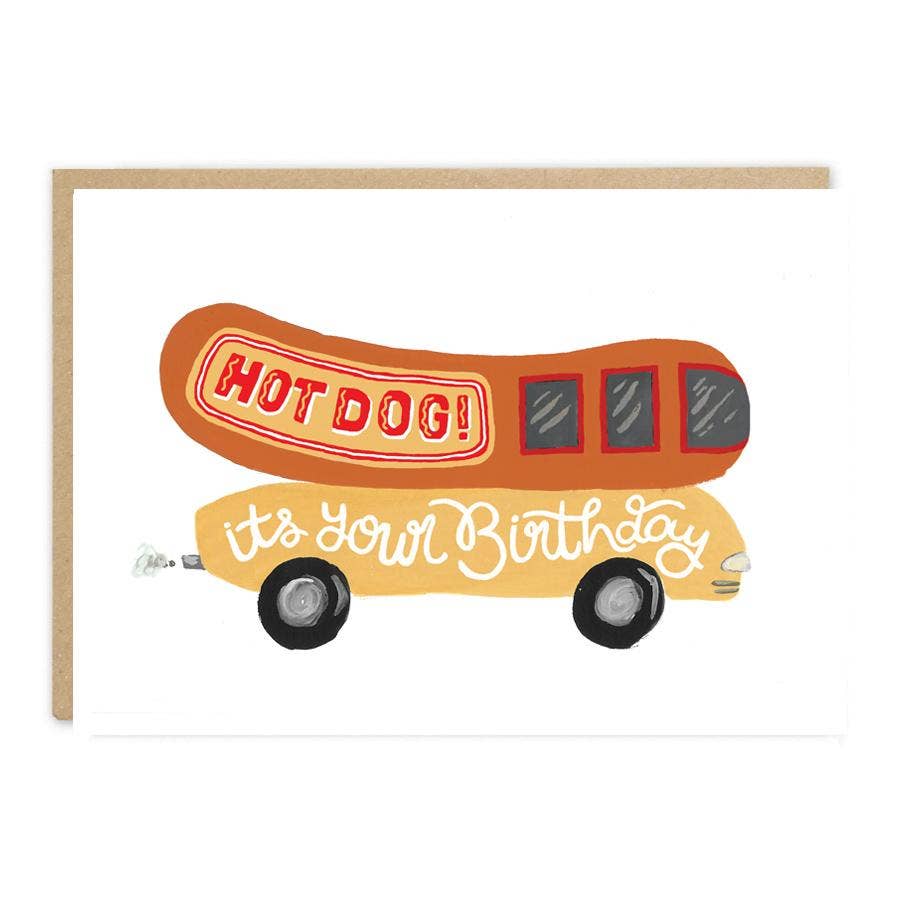 Hot Dog Van Birthday Card