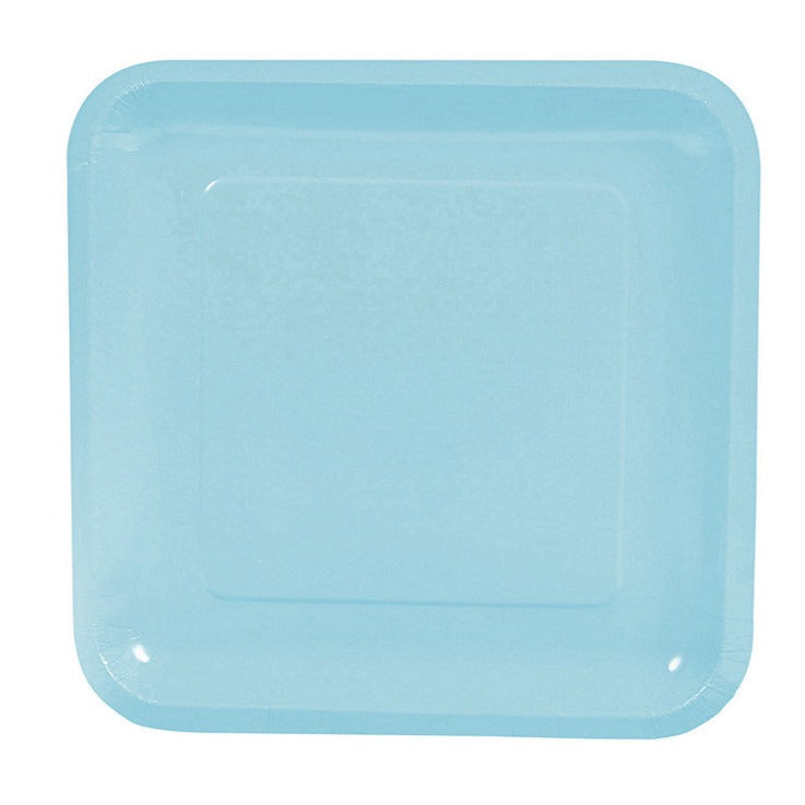 Pastel Blue Square Dinner Plate (18 per pack)