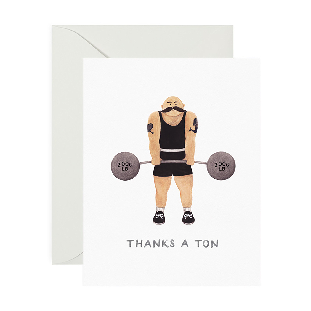 Thanks A Ton Strongman Card