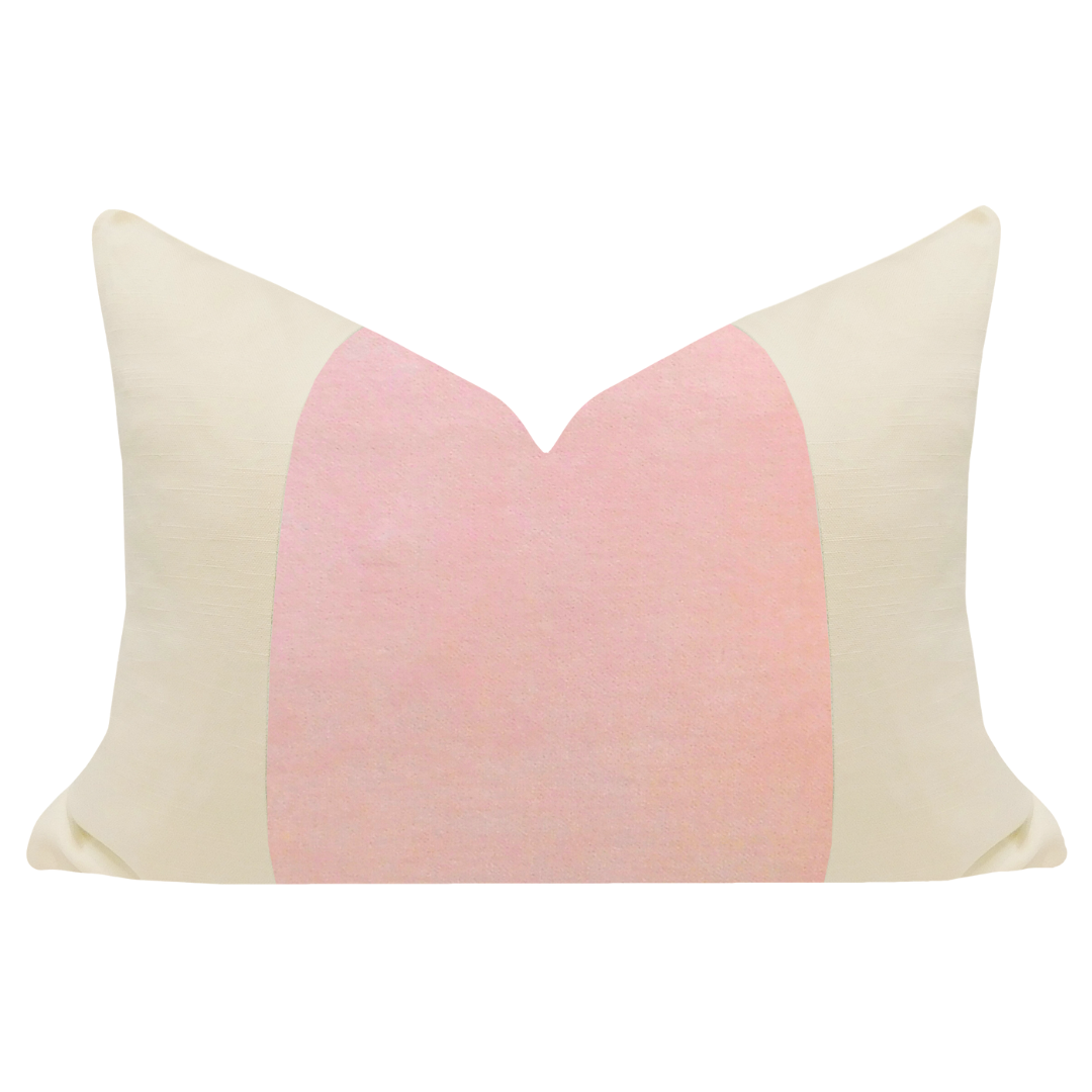 Pink Velvet Panel Pillow